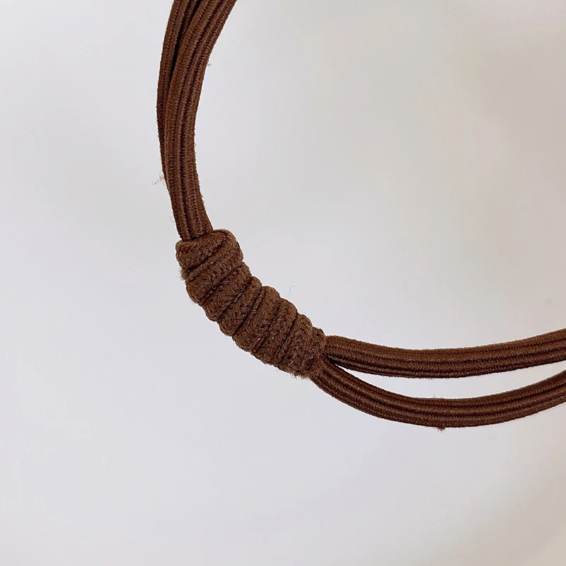 5/Set Korea Neue Design Einfache Legierung Kette Haar Ring Haar Krawatten Pferdeschwanz Gummibänder Kopf Seil Mode Geflochtene frauen Zubehör – Detail 9