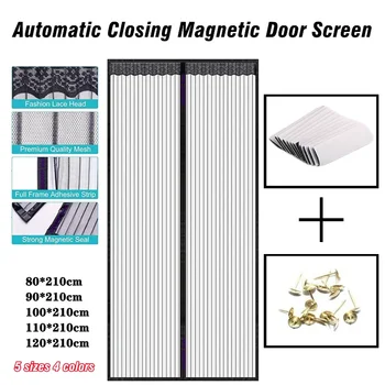 Magnetic Door Mosquito Net Anti Fly Insect Automatic Closing Invisible Mesh Screen Punch-Free Window Curtain Screen