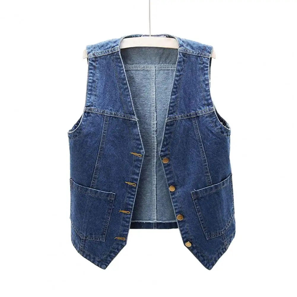 

Jackets Retro Vest Chic Vintage-inspired Ladies Vests Single-breasted Solid-colored For Fall Spring Streetwear Fashion Jackets