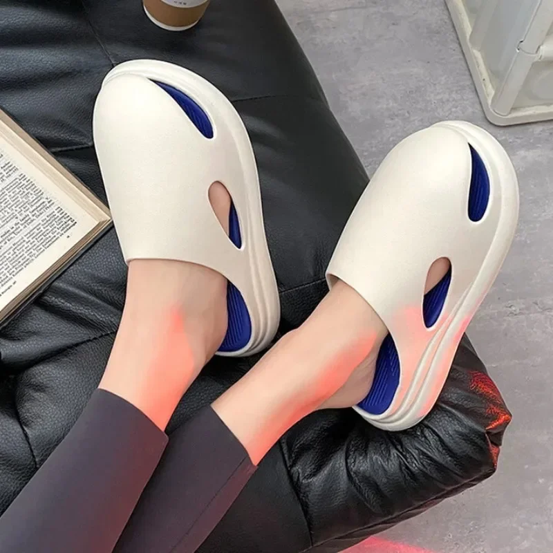 Korean Slippers Men's Summer Outer Wear Anti-slip Stomping Shit Feeling Super Soft Men's Sandal Mop Home Trendy One Word Mop