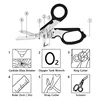 Tactical Folding Scissors Outdoor Survival Tool Multifunction Scissors Raptors First Aid Expert Combination Tools 5
