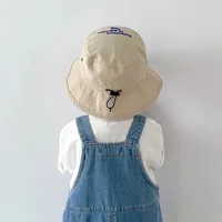 Quick Dry Children Fisherman Hat Summer Thin Baby Bucket Hat Outdoor Beach Panama Boys Girls Drawstring Sunscreen Cap 2