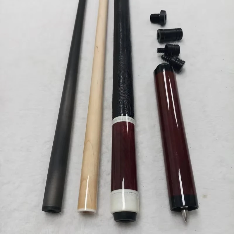 새로운 자신리 풀 큐 58인치+13mm 팁 사이즈 퍼플 하트 우드 당구 큐 스틱 (미국식, 카본 샤프트 및 큐 연장 포함)