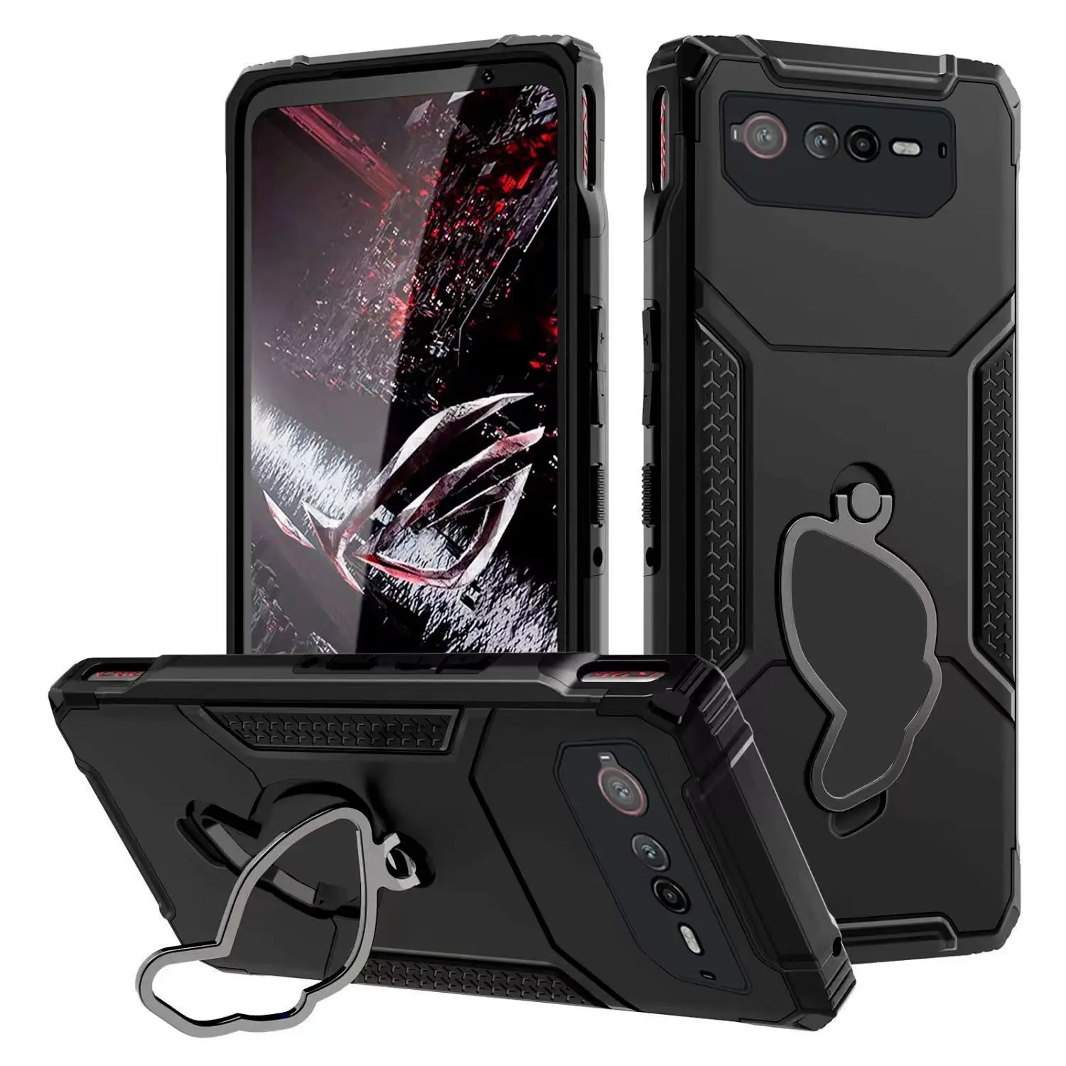 

ZSHOW Armor Case for ASUS ROG Phone 6 7 Case Air Trigger Compatible with Kickstand Dust Plug Drop Protection for ROG Phone 6 7