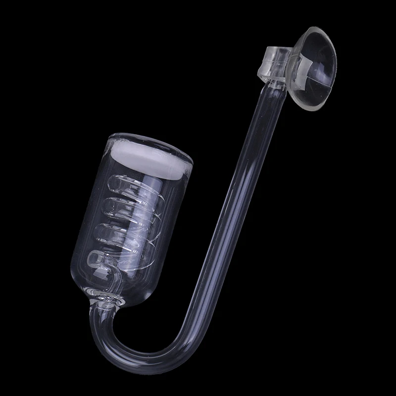 Aquarium CO2 Diffuser Aquarium CO2 Accessories CO2 Diffuser Aquarium Glass Spiral Carbon Dioxide Atomizer Diffuser With Suction Cup For Aquarium Planted Fish Tank Accessories