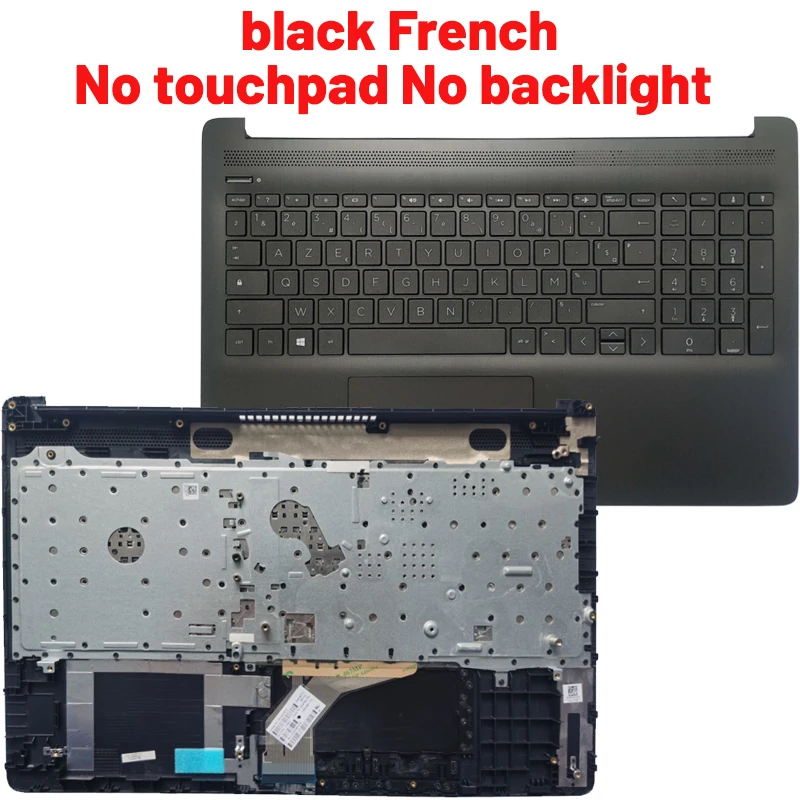 Teclado Portátil para hp 15-da 15-db 15t-da 15t-db 250 255 g7 Tpn-c135 Tpn-c136 Russo Eua Reino Unido Francês Espanhol e Latim Palmrest Upper - Imagem 4
