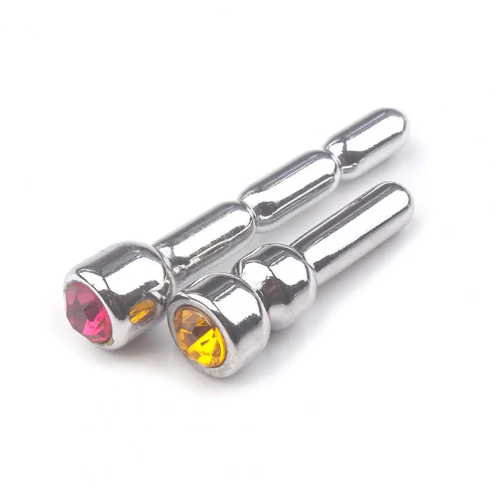 Comfortable Urethral Dilator Stimulation Stopper with Rhinestone Sex Toy Catheter Easy to Clean for Adult Men