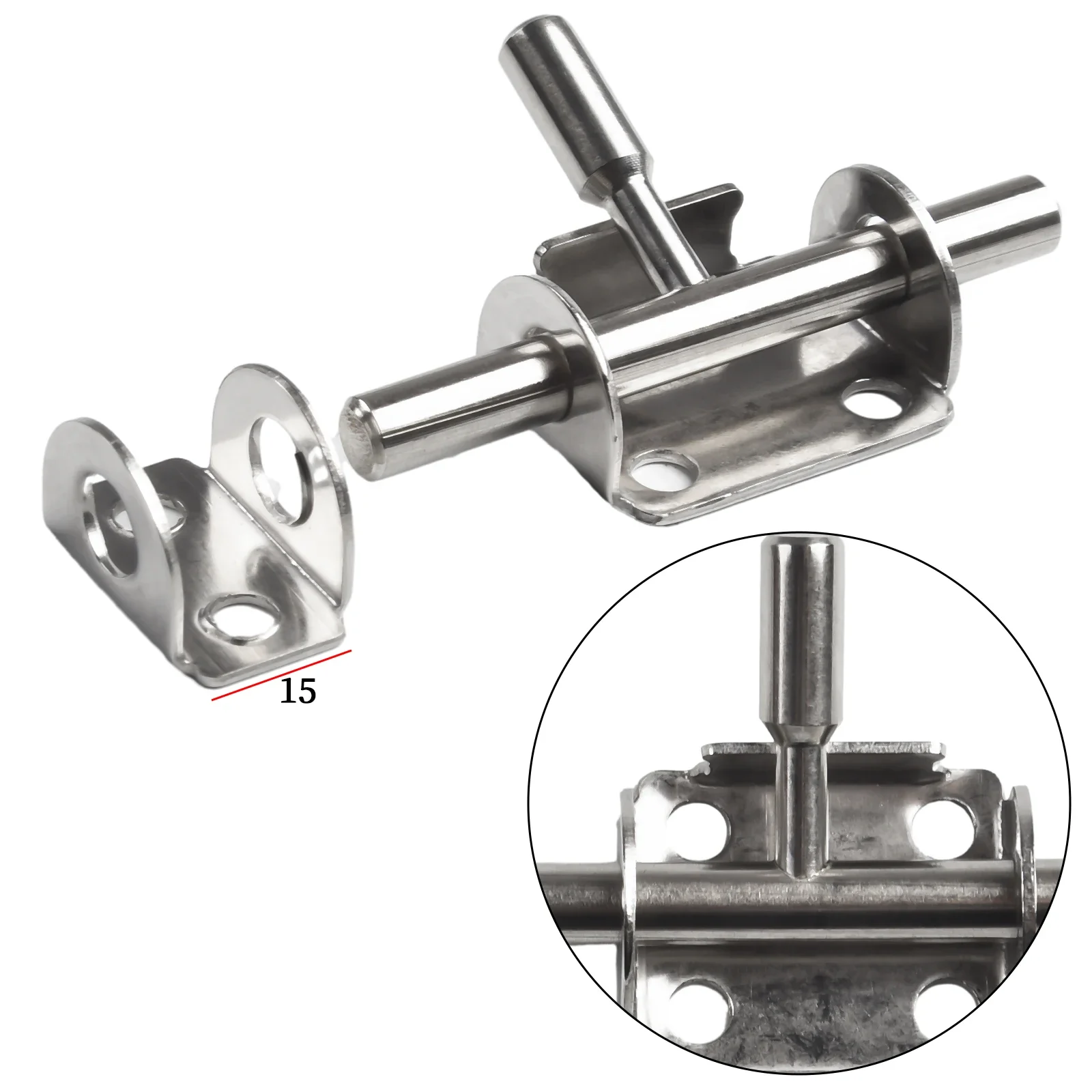 Description Picture 2 of itemStainless Steel Lock Hasp Sliding Bolt Safety Door Latch Hfkglfkglfgk Fety Toilet Door Lock Hardware Without Screws Anti Theft