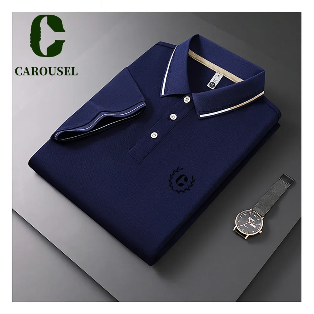 CAROUSEL 골프 폴로 셔츠, 폴로 칼라, 캐주얼 비즈니스 티셔츠, 야외 스포츠 탑, 여름 패션, 신상