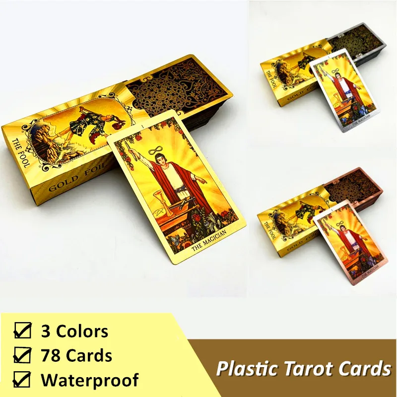 Baraja De Tarot Dorada De 78 Cartas – Con Libro Guía Para Lectura Espiritual