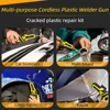 Cordless Plastic Welder Gun with 400PCS Hot Staples 2 in 1 Foldable Car Bumper Crack Repair Welding Gun USB Rechargable 6