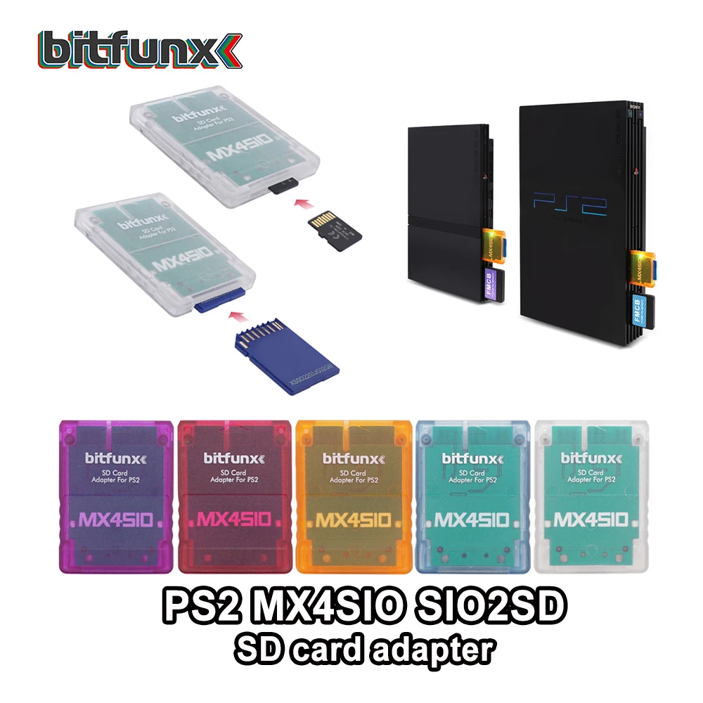 MX4SIO SIO2SD TF/SD Card Adapter Program Game Card For PS2 Game