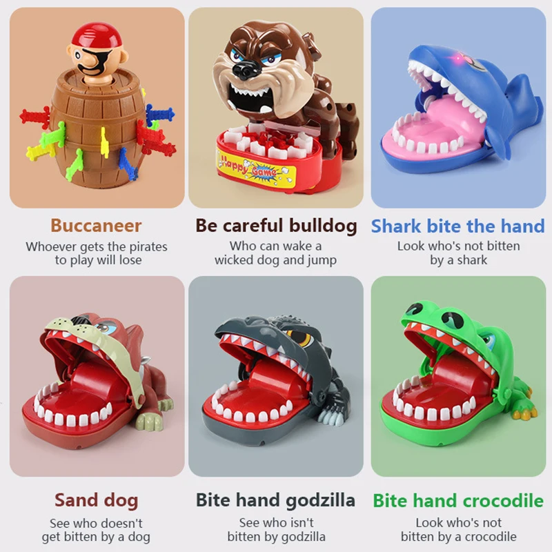Jeu Crocodile Dentiste - Jouet à Dents Qui Mord - Interactif Et Rigolo - Pour 2 à 4 Joueurs - Dès 3 Ans - Cadeau Anniversaire Ou Fête