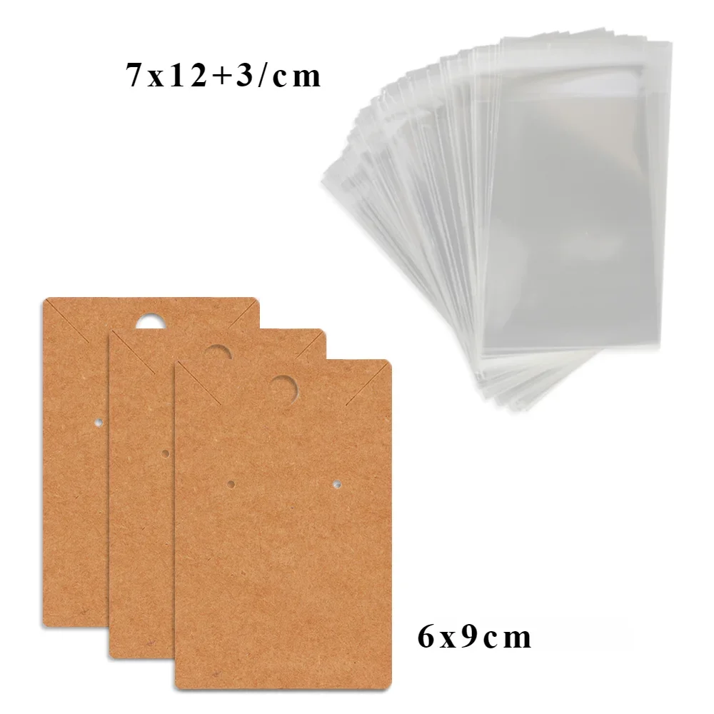 23 Arten 50 Stück mit selbst dichtenden Taschen leere Papier Halskette Ohrringe Schmuck Display Paket Karte Großhandel handgemachte DIY Zubehör – Detail 8