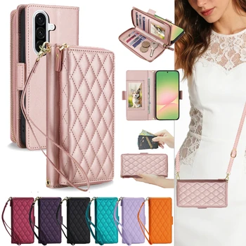 Crossbody Leather Wallet Phone Case for Samsung Galaxy A57 A37 A17 A56 A36 A16 A55 A35 A15 A54 A14 A04 A13 Cards Funda Cover Bag 1