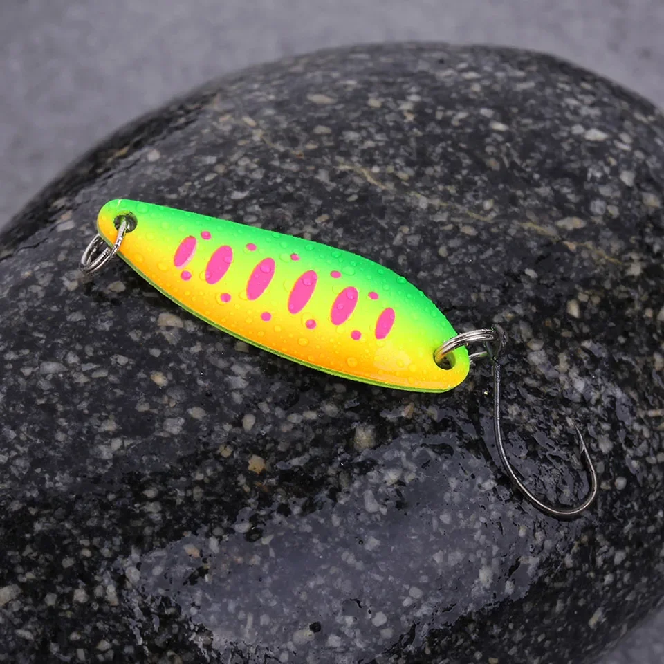 5/6PCS 3.5g/5g Fishing Bait Fishing Metal Spoon Lure Bait For Trout Bass Spoons Small Hard Sequins Spinner Spoon 6