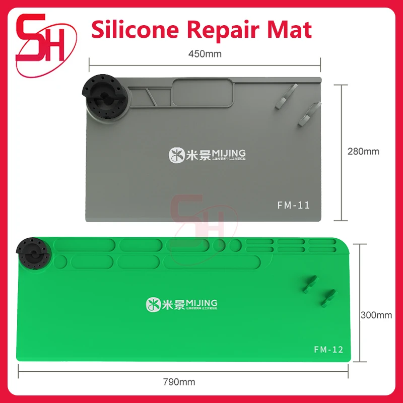 

Mijing FM-11FM-12 Mobile Phone Repair Pad ESD Thermal Insulation Soldering Pad Tool Kit Working Repair Mat for Soldering Station