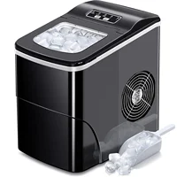 Ice Makers Countertop with Self-Cleaning, 26lbs/24hrs, 9 Cubes Ready in 6 Mins, Portable Ice Machine with 2 Sizes Bullet 1