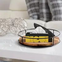 Wooden Serving Tray Vanity Tray Rustic Style 360-degree Rotating Wooden Tray for Dining Table Pantry Organization for Home 1