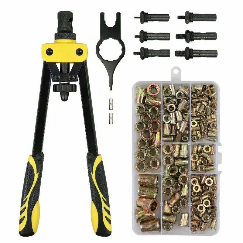 Hand Rivet Nut Gun Insert threaded Mandrels Manual Riveters Nut Gun For Riveting Rivnut Tool M3 M4 M5 M6 M8 M10 Nuts Toolbox