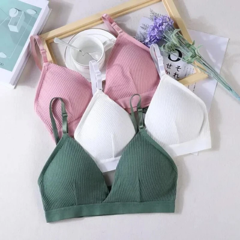 1/2 Pcs Women Sports Bras Triangle Cup Underwear Female Breathable Wrapped Tube Top Sexy Beauty Back Adjustable Sling Bra Vest 2