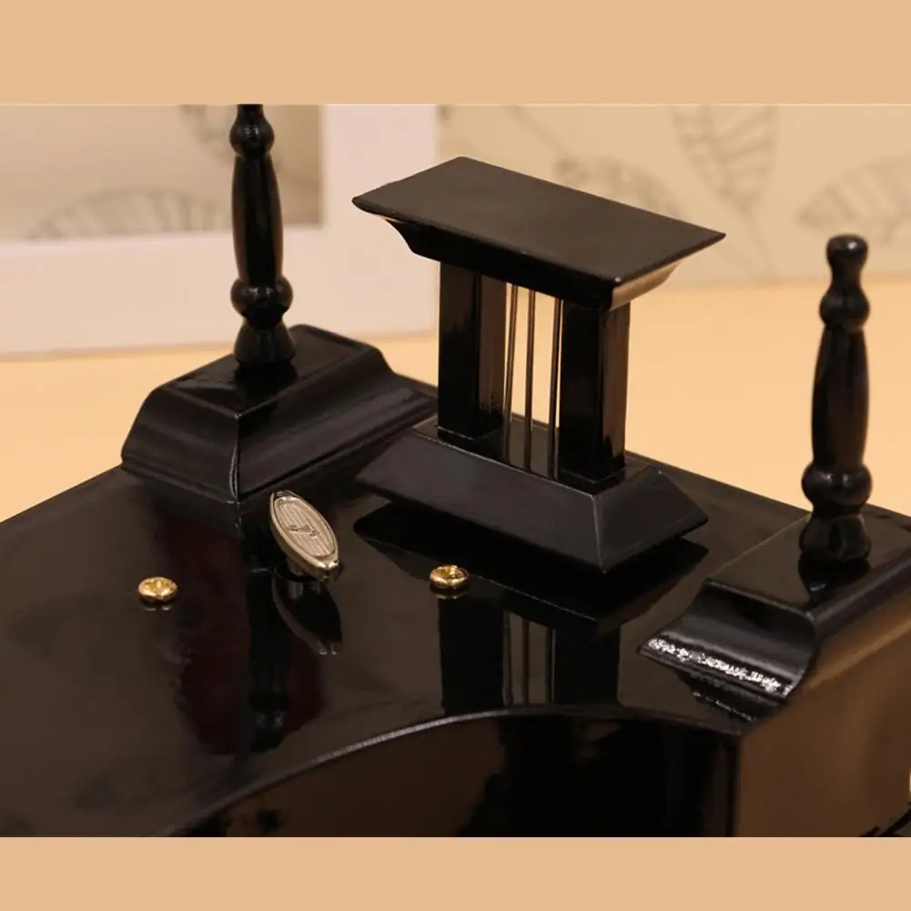Mini Piano with Stool Musical Instrument Model Collection Decorative Ornaments Display Decor Miniature Retro Piano Set