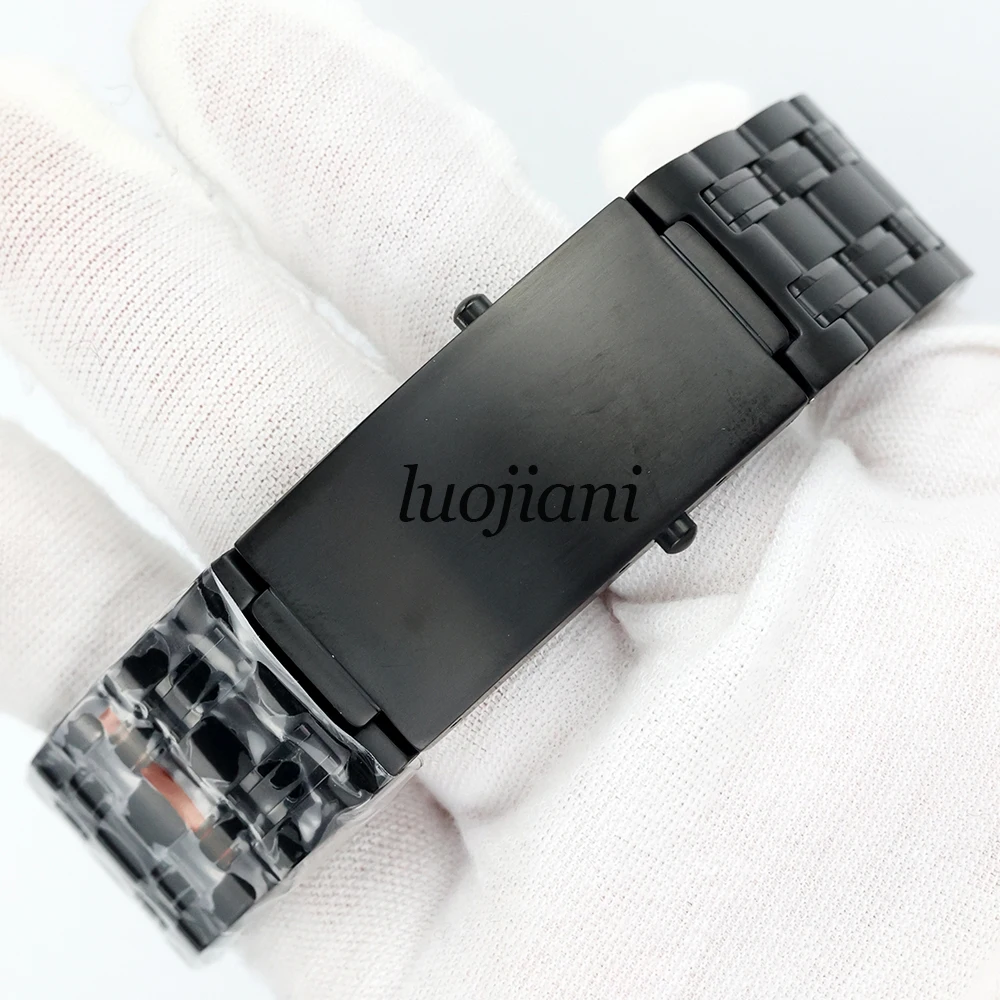 41mm Black PVD NH35 Watch Case and bracelet Stainless Steel 10ATM Waterproof fit NH35 NH36 Movement 31MM dial Seamaster 300 Case