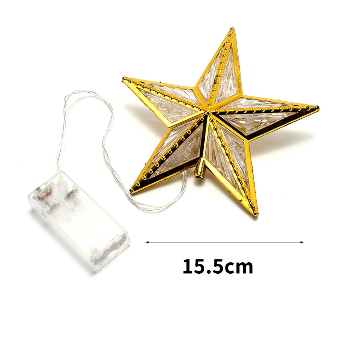 Christmas Tree Top Light – Battery Tree Topper, Crystal Lighted Tree Topper