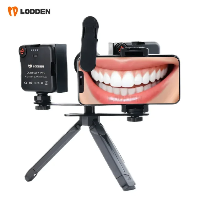 LODDEN Bluetooth Dental Fill Light Flash Photography LED Lamp With Macro Lens Dentistry Equipment Oral Filling Light for Dentist