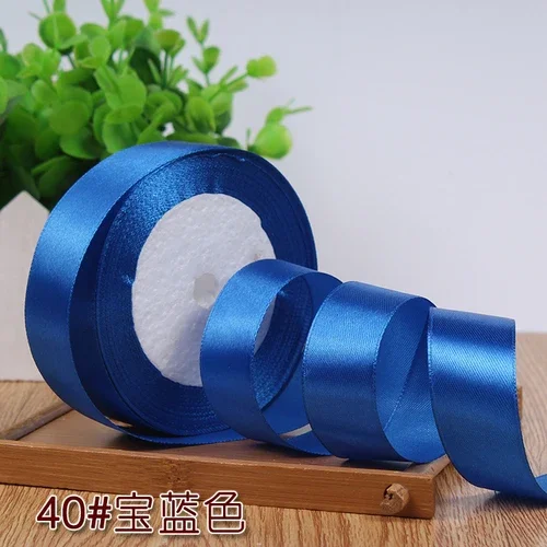 Silk Satin Ribbon for Gift Wrapping and DIY Crafts - 2.5cm, 25 Yards