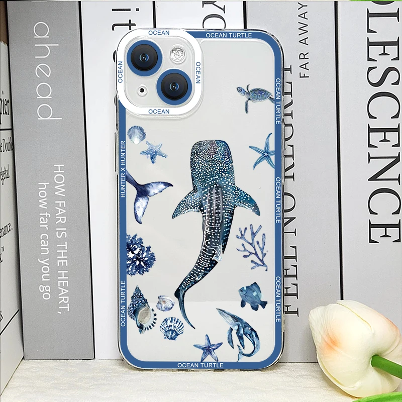 Cool Ocean Turtle Phone Case – Sea Blue Turtle Design Soft Clear Cover
