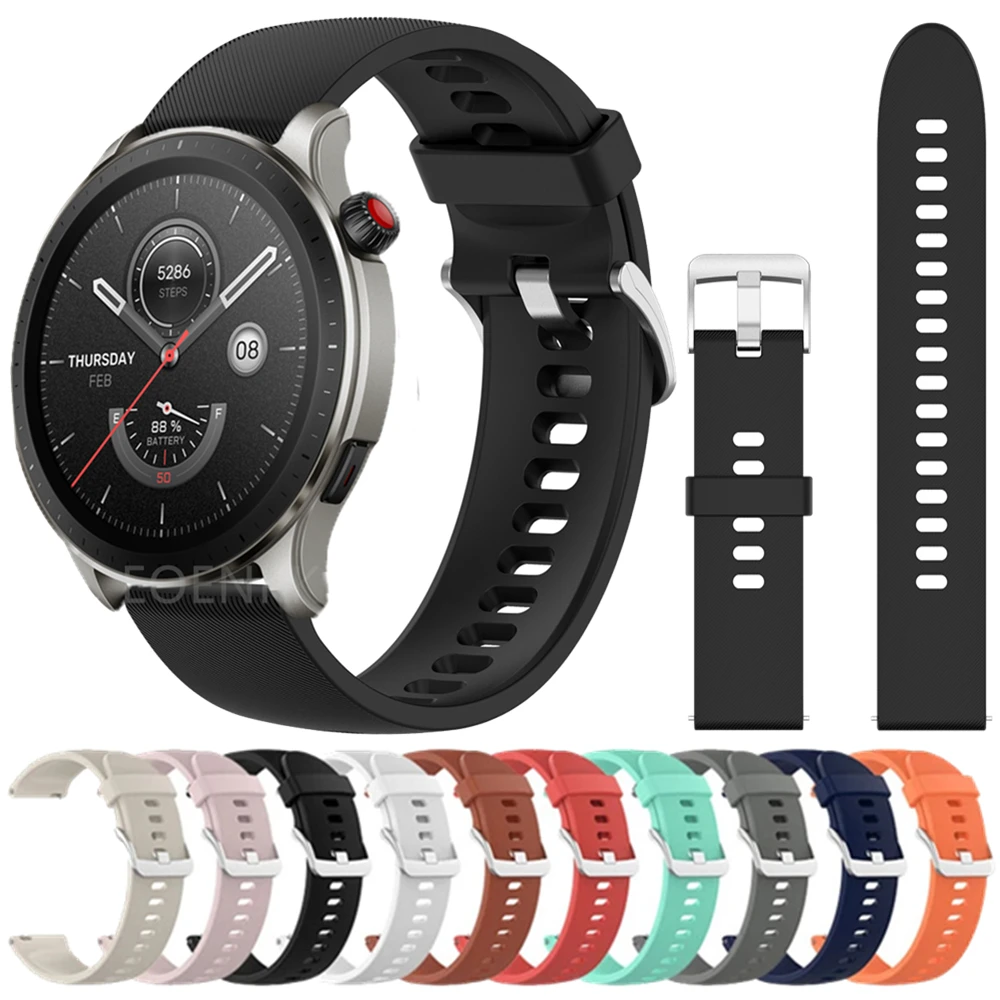 Correa Silicona Con Cierre Ajustable De Acero Para Amazfit Gtr 4