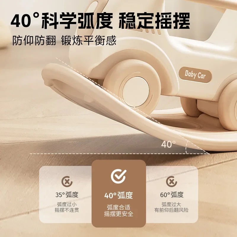 Children's Toy Rocking Horse Yo-yo Car 2-in-1 Anti-fall Can Sit Balance Car Baby Swing