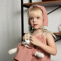 Ensemble d'été Gingham SS26 Ali Co : Robe pour filles, barboteuse pour bébés, chemise et pantalon pour garçons et tout-petits 2