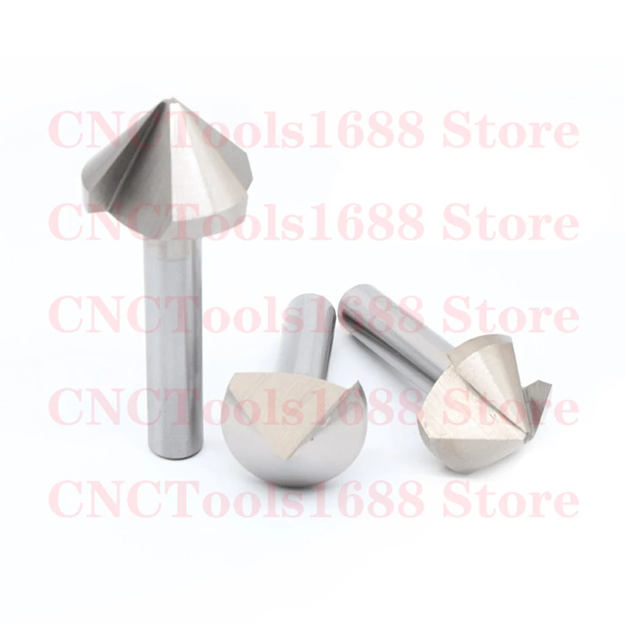 Fraise CNC En V Carbure Monobloc - Diamètre 12 Mm, Angles 60°/90°/120°, 3 Dents, Pour Chanfreinage, Sculpture, Lettrage Sur Métal