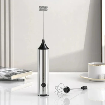 Wireless Electric Milk Frother Household 3 Speeds Rechargeable Coffee Blender Covered Storage Cordless Handheld Egg Mixer Tools 1