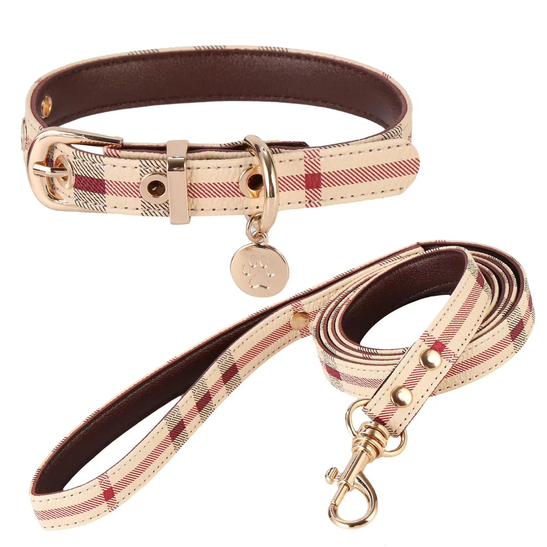 Burberry Check Leather Dog Collar in 2023  Burberry dog collar, Luxury dog  collars, Leather dog collars