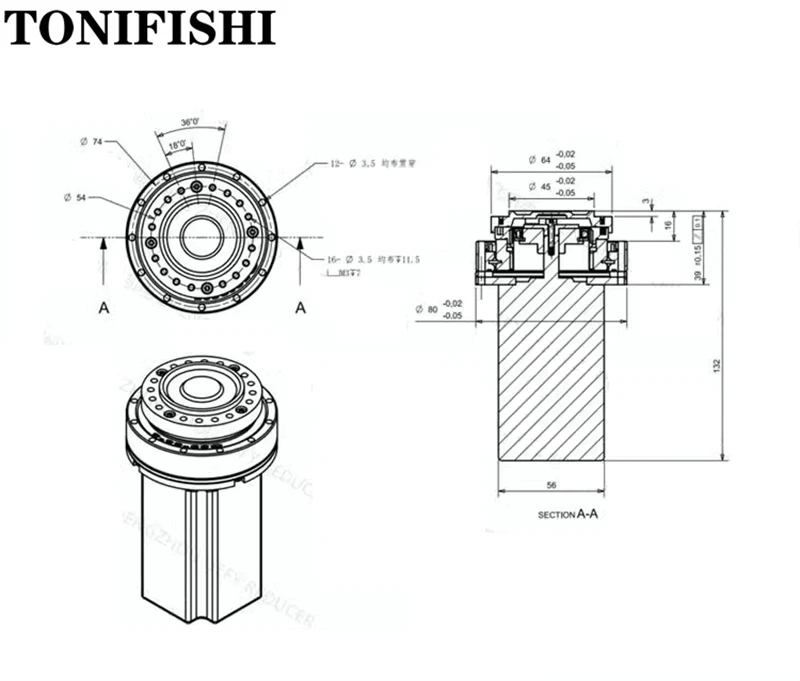 M5730BE17B50L 100W 로봇 조인트 모듈 통합형 조인트 서보 모터 매니퓰레이터 매니퓰레이터 암 조인트 협동 로봇