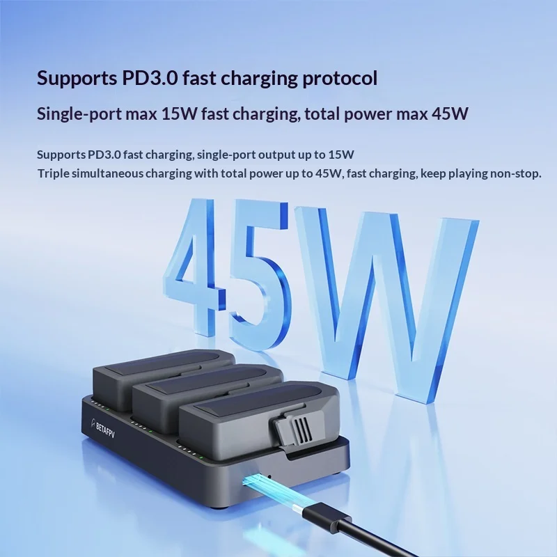 Chargeur intelligent Aquila20 USB-C 3 ports LiHV 8.7V pour drones