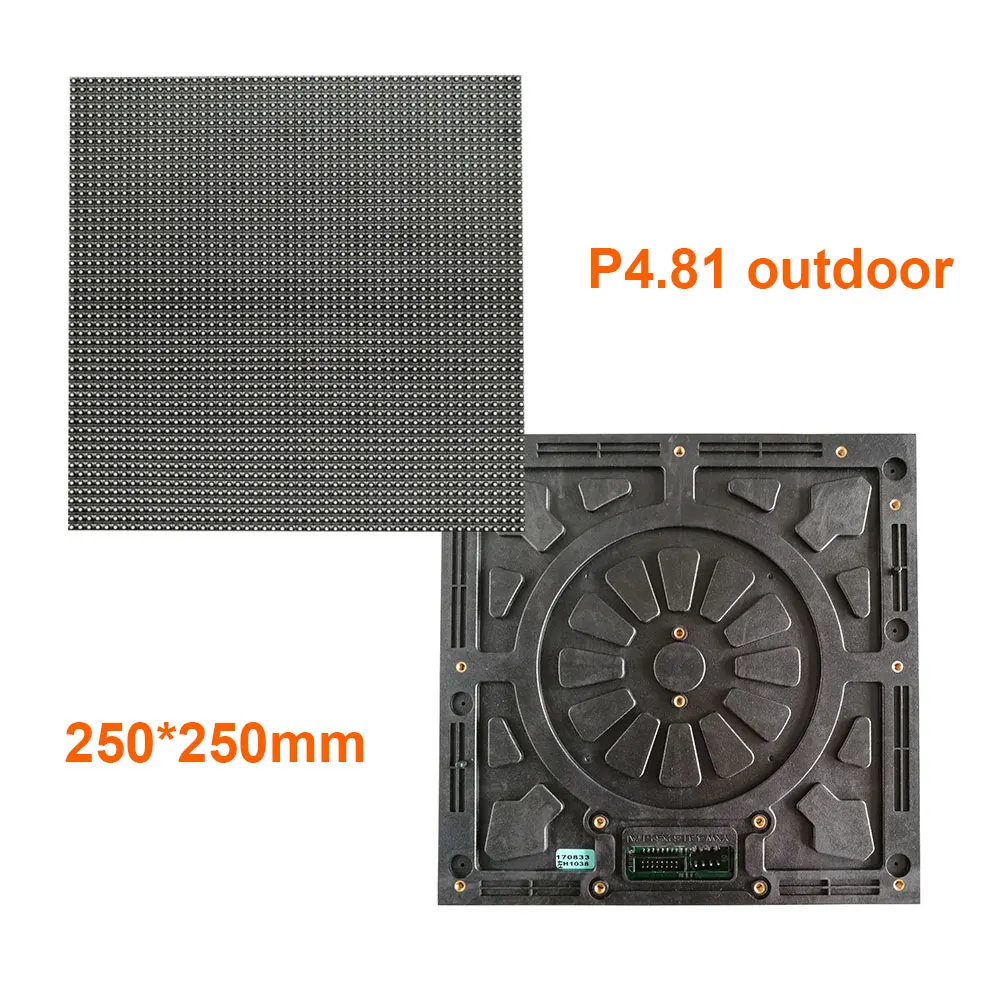 P4.81 Outdoor LED Display Module 250*250mm 52*52 13Scan Full Color