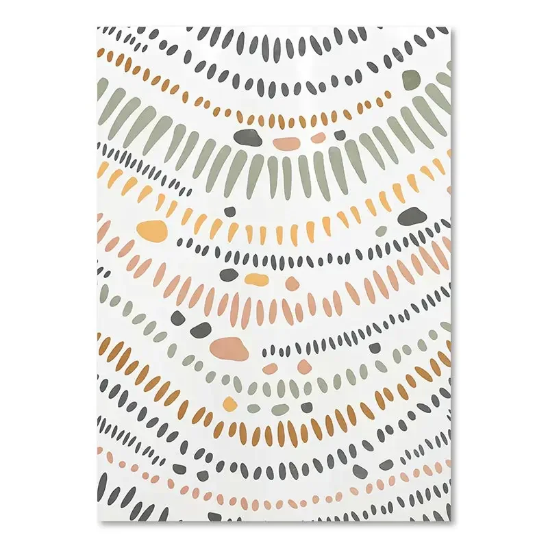 thumbnail image 1 of Cuadro en lienzo con hojas abstractas de estilo bohemio, pósteres de sol y arcoíris de Monstera, arte de pared nórdico para sala de estar, impresiones para decoración del hogar, 1 of 5