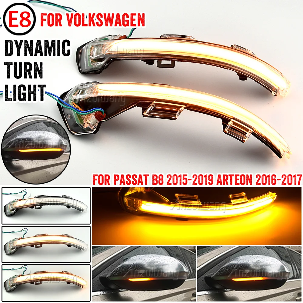 

Dynamic Blinker LED Turn Signal For VW Passat B8 Variant Arteon Light Mirror Indicator Sequential 2016 2017 2018 2019 2020
