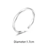 925 Sterling Silver Ocean Waves Irregular Uneven Faceted Adjust Open Adjustable Stackable Finger Rings For Girl Toe Teens Gift 5