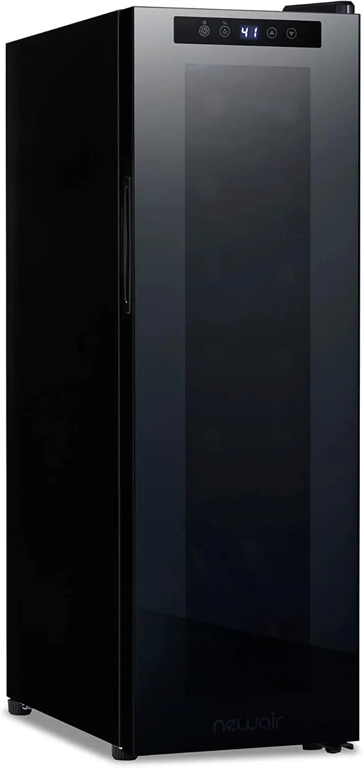 Bottle Wine Cooler Refrigerator Shadow Series Freestanding Mirrored Wine and Beverage Fridge with Double-Layer Tem