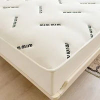 1 pc Quilted Mattress Cover White Color Letter Embroidery Bed Cover Single/Queen/King Mattress Protector Thick Fitted Bed Sheet 4