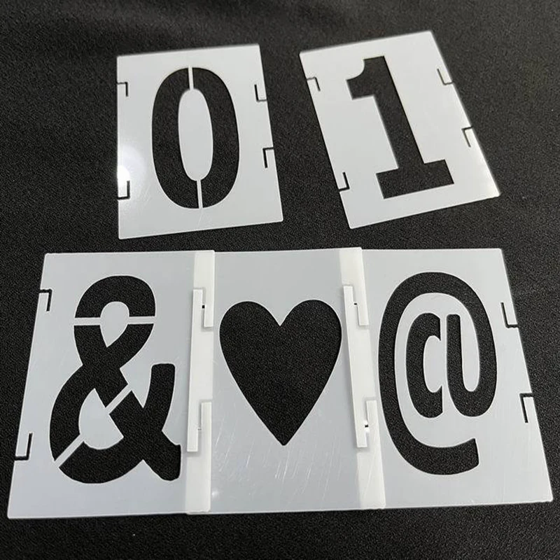 42 Plantillas, Patrones, Letras, Números, Símbolos, 2.5 Cm, Alfabeto, Para Manualidades, Juego Entrelazado Para Pintar En Madera, Pared, Tela, Roca, Pizarrón, Letreros, Proyectos De Arte De Bricolaje