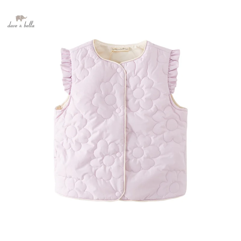 Dave Bella Children Cotton Vest Tank Top Clothes Autumn Girl's Cute Charm Sweet Fashion Casual Party Outdoor DB4236958