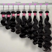 UNice corps vague paquets couleur naturelle 100% cheveux humains paquets coudre rapide tisse cheveux vierges 1/3/4 paquets affaire 4