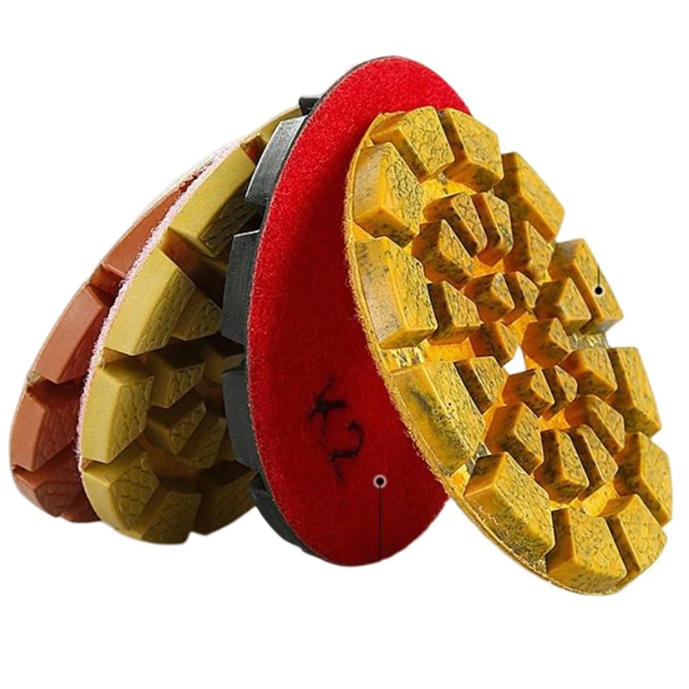 

1Pcs 4"/100mm 4-Step Dry & Wet Diamond Polishing Pad Resin Grinding Disc For Granite Polishing Grinding Parts Power Tool Fitting