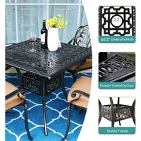 5-Piece Outdoor Patio Dining Set, All-Weather Cast Aluminum Patio Conversation Set for Backyard Garden Deck with 4 Chai 2